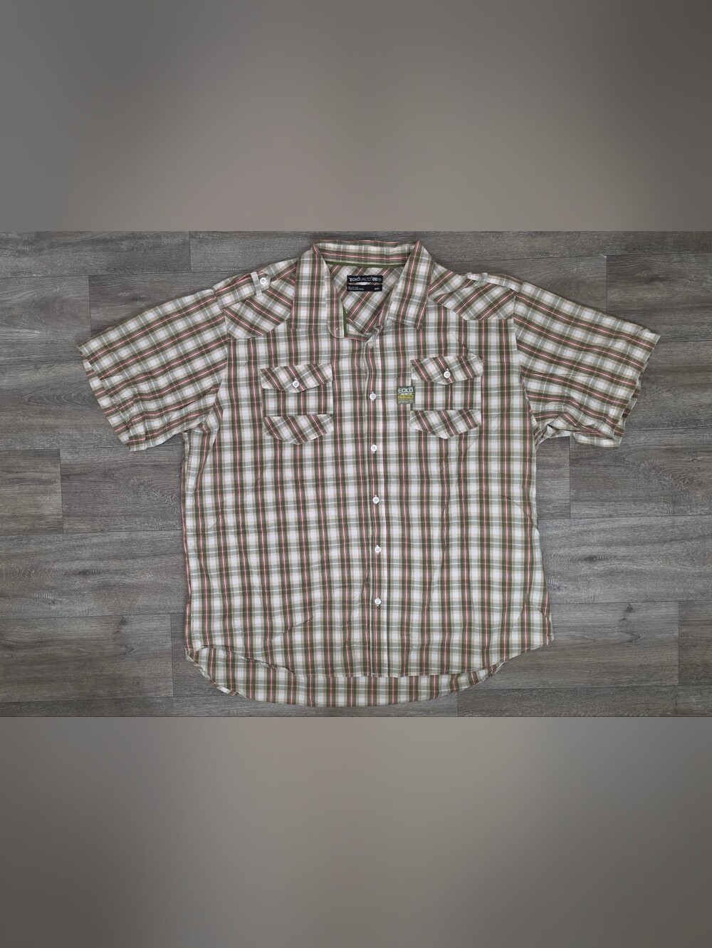 Ecko Unlimited Men's Short-Sleeve Plaid Button-Down Shirt-Size 3XL